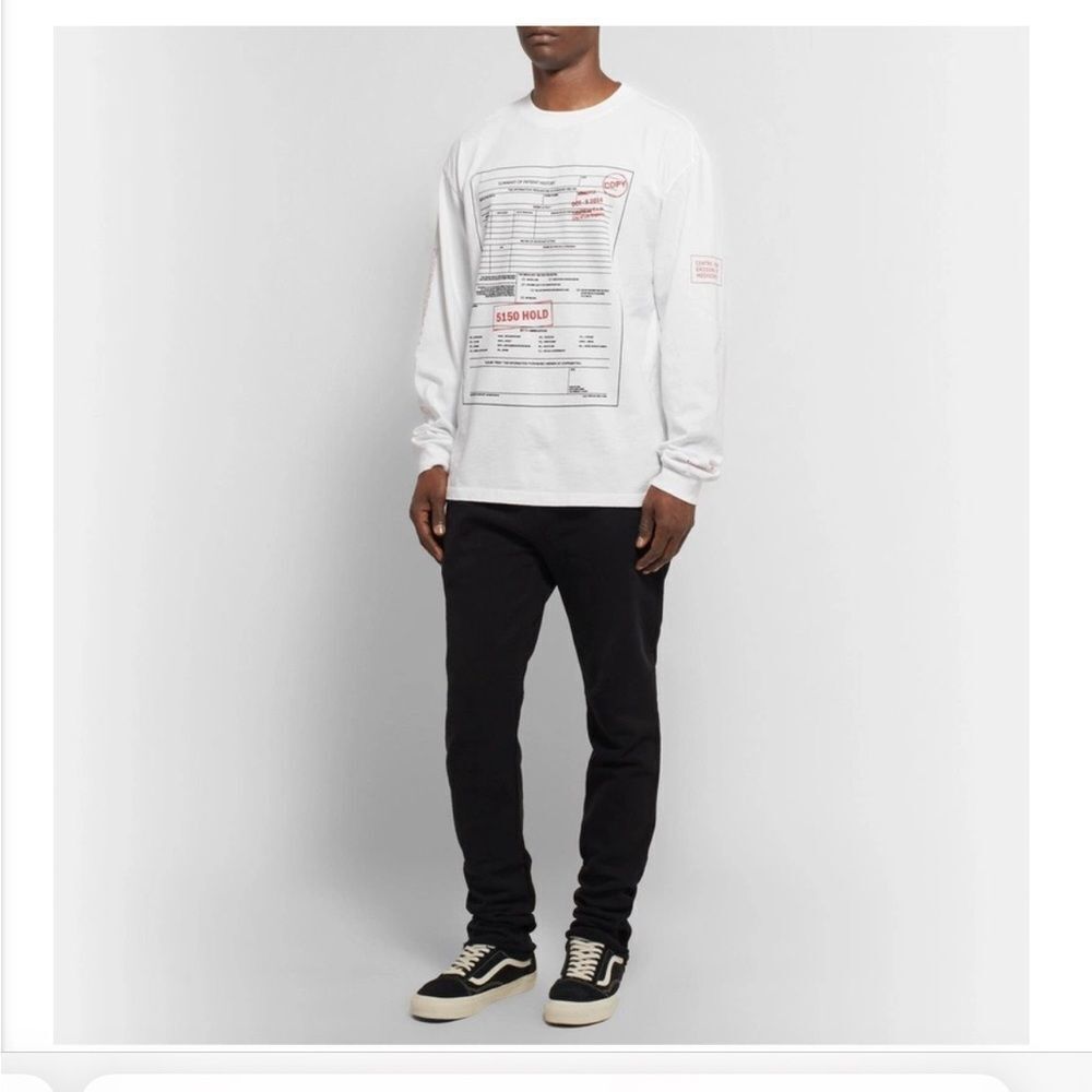 RtA 5150 Hold White Graphic Long Sleeve Pullover Shirt